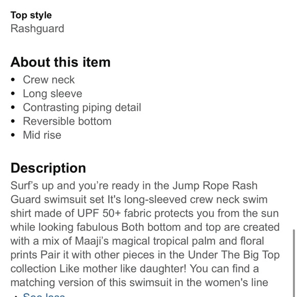 Maaji Reversible Long-Sleeve Rash Guard Set - Picture 7 of 8